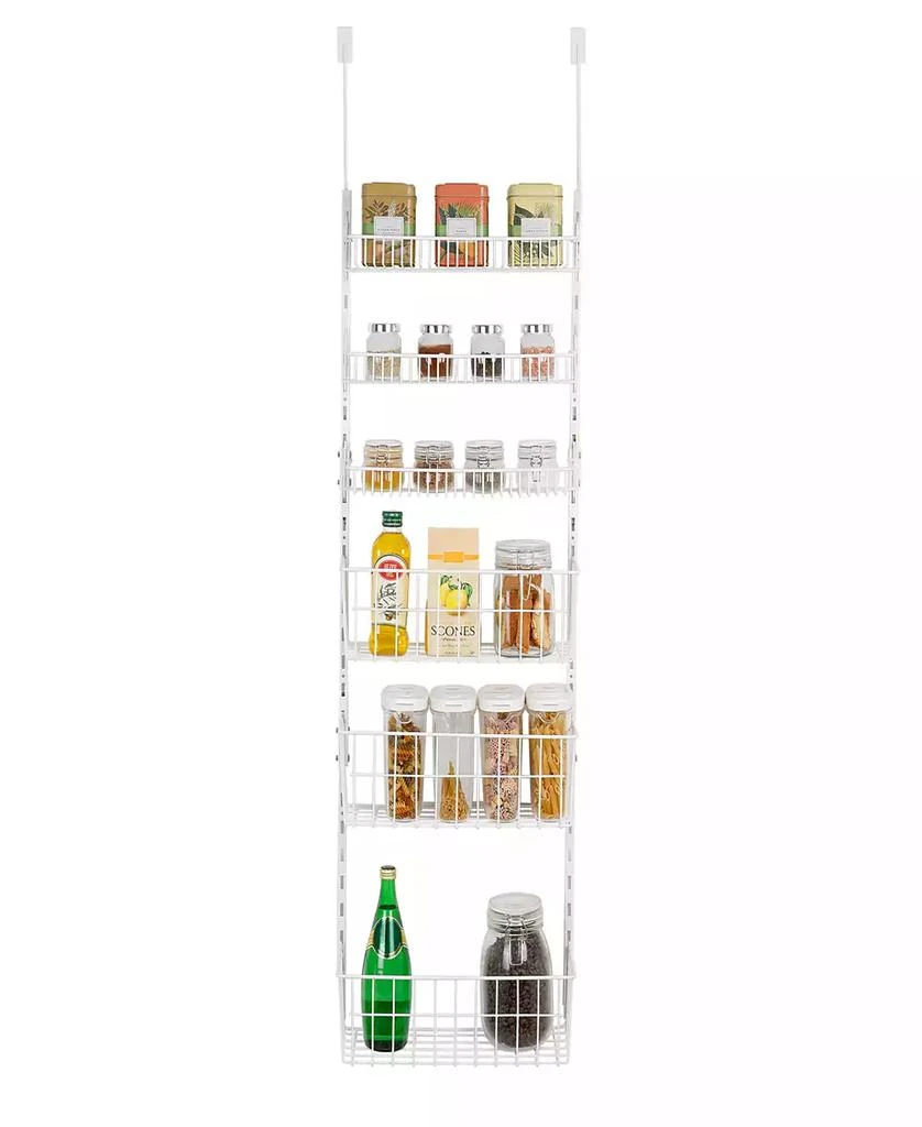 商品Smart Design|6-Tier Over the Door Pantry Organizer Rack with Adjustable Shelves,价格¥565,第2张图片详细描述