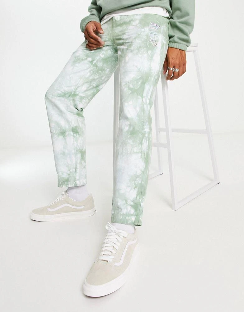 商品Rip N Dip|RIPNDIP og prisma casual trousers in green and white tie dye,价格¥423,第1张图片
