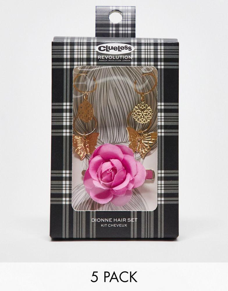 商品Revolution|Clueless x Revolution Dionne Hair Rings & Hair Clip - ASOS Exclusive,价格¥56,第1张图片