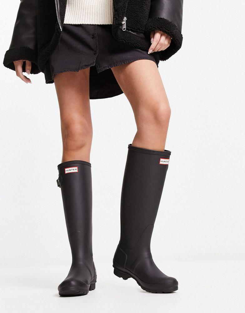 商品Hunter|Hunter Original tall wellington boots in black,价格¥1129,第1张图片