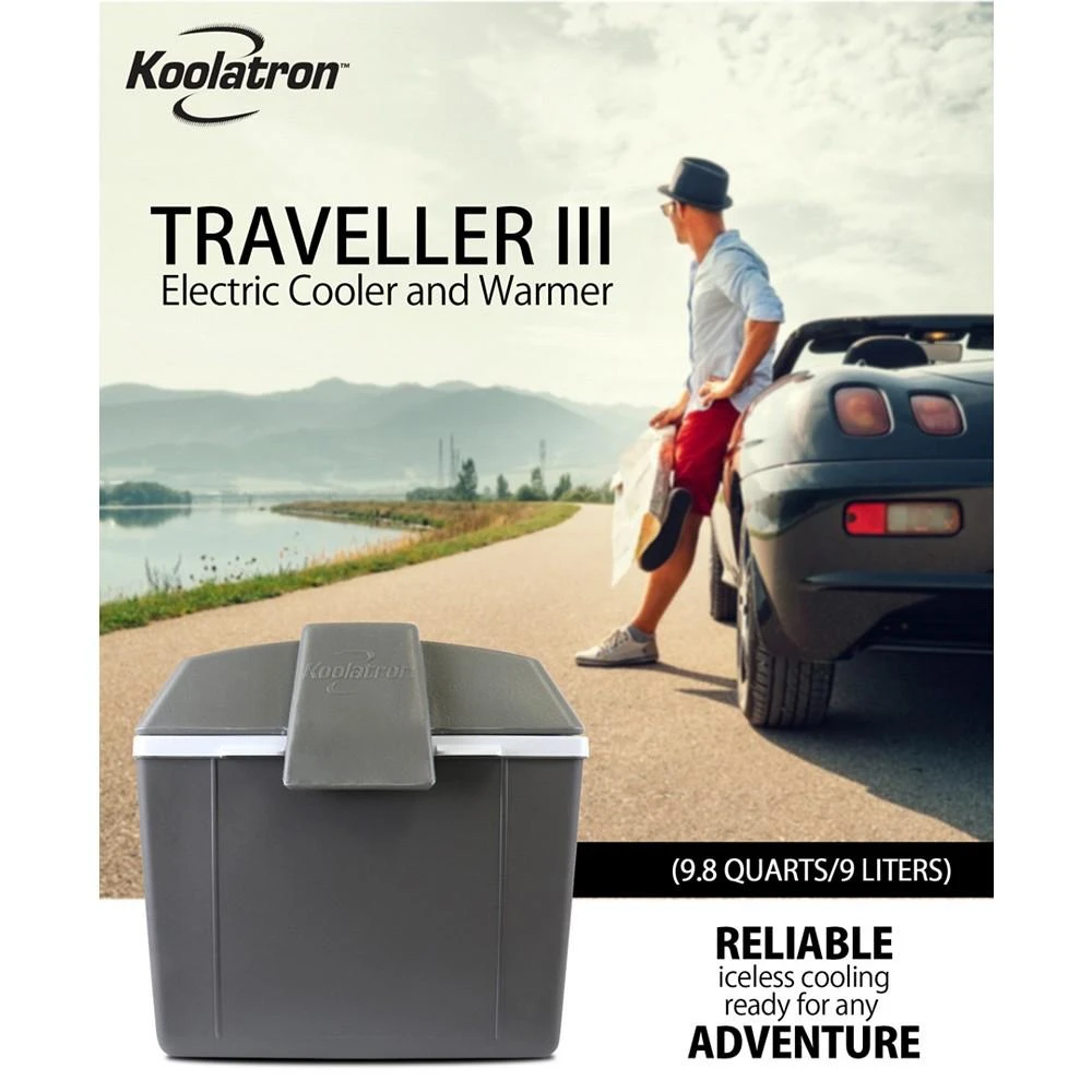 商品Koolatron|Traveller III P9 Thermoelectric Iceless 12V Cooler or Warmer, 9.8 Quart,价格¥1340,第3张图片详细描述