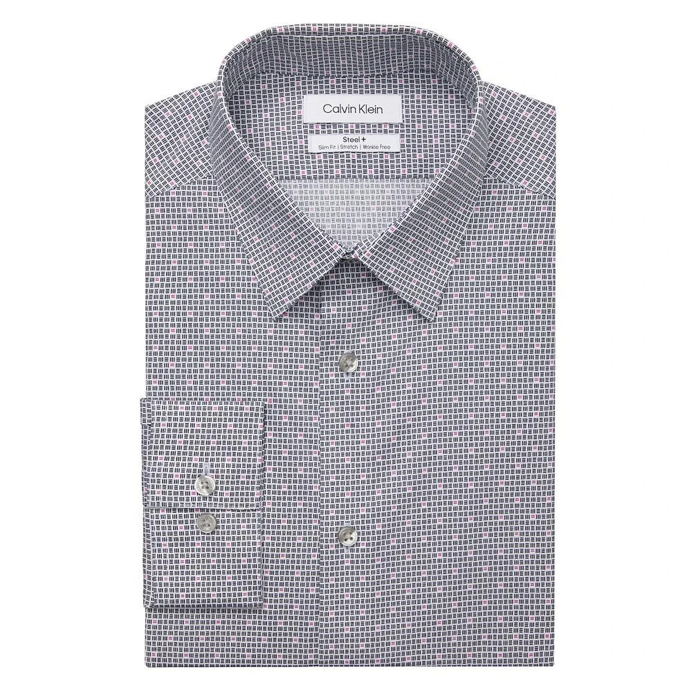 商品Calvin Klein|Men's Steel Slim Fit Stretch Wrinkle Free Dress Shirt,价格¥238,第1张图片