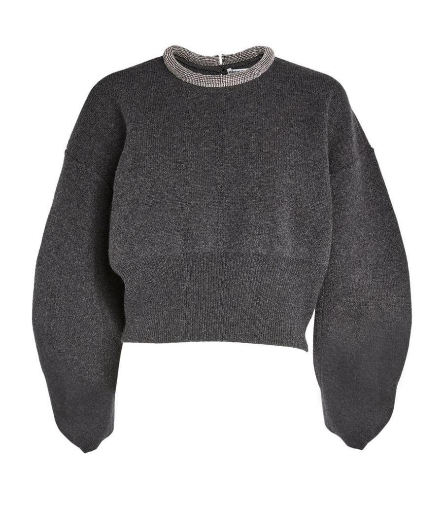 商品Alexander Wang|Crystal-Trim Sweater,价格¥7545,第1张图片