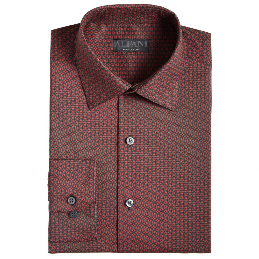 商品Alfani|Men's Regular Fit 2-Way Stretch Stain Resistant Medallion Print Dress Shirt, Created for Macy's,价格¥184,第2张图片详细描述