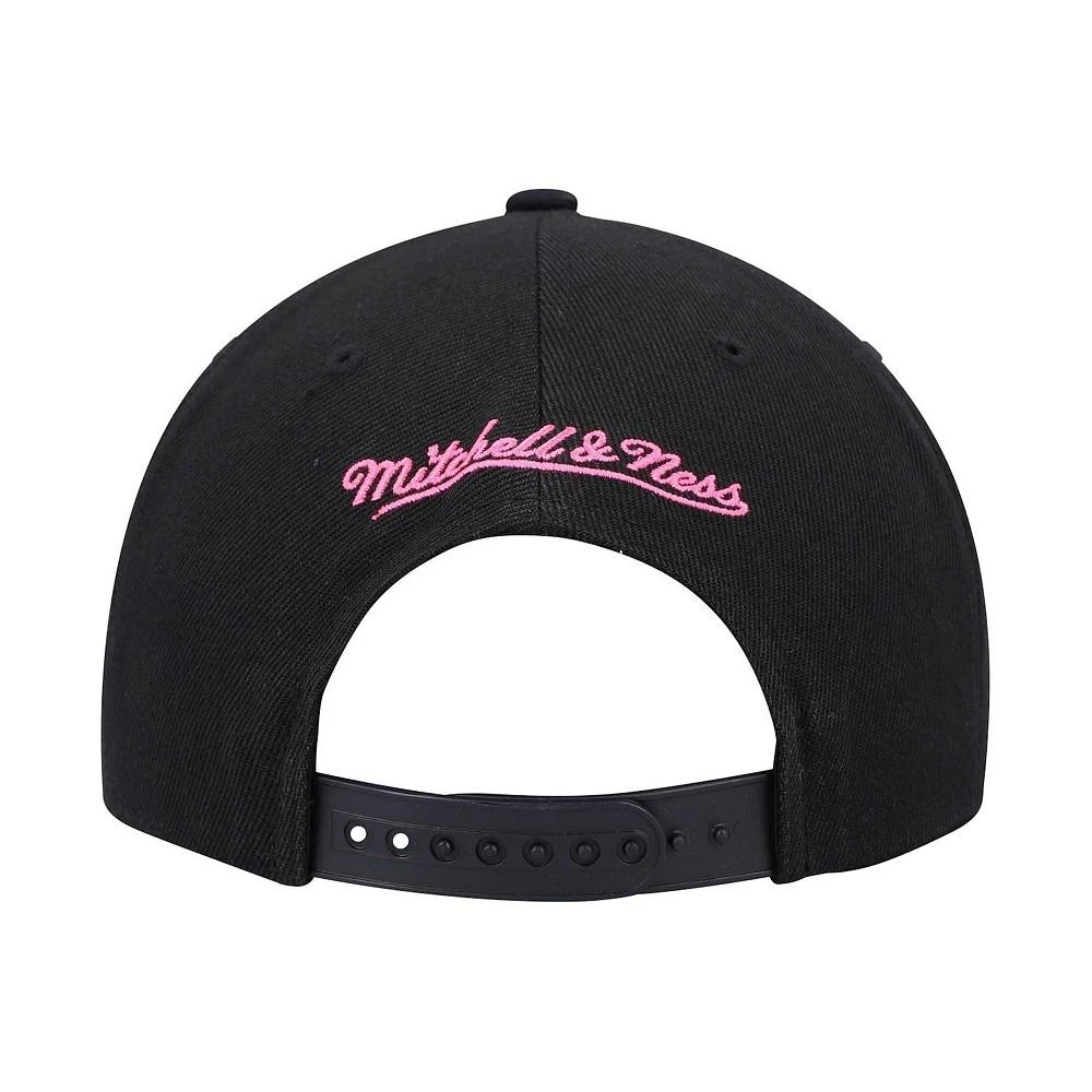 商品Mitchell and Ness|Men's Black Chicago Bulls Highlighter Team Pop Snapback Hat,价格¥240,第3张图片详细描述