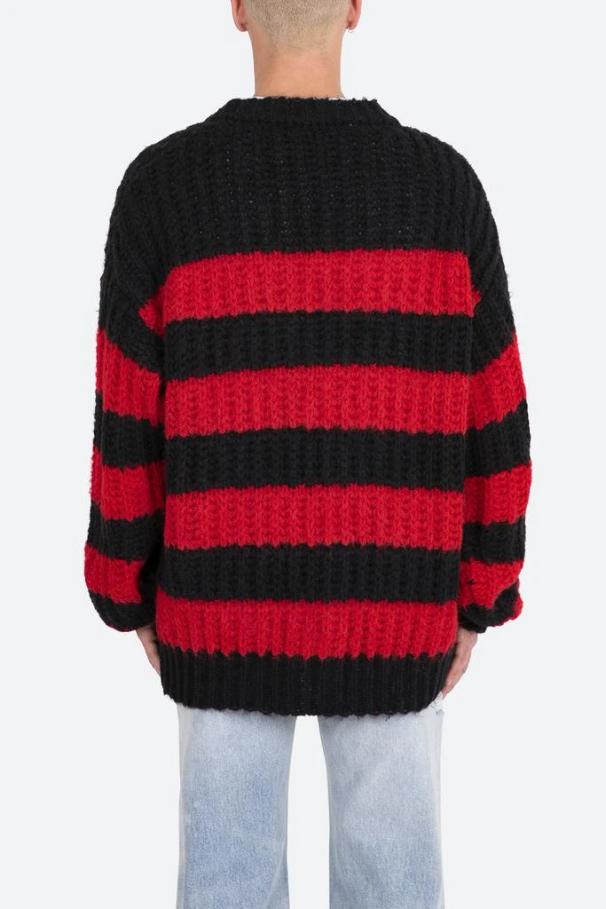 商品MNML|Big Stripe Cardigan - Black/Red,价格¥304,第4张图片详细描述