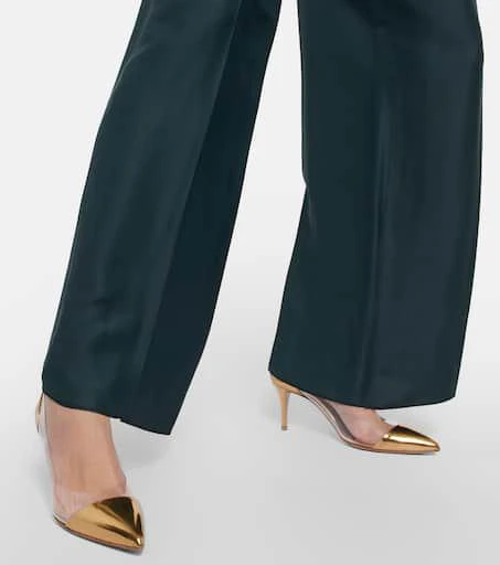 商品Gianvito Rossi|Plexi 70皮革与PVC材质高跟鞋,价格¥5060,第4张图片详细描述