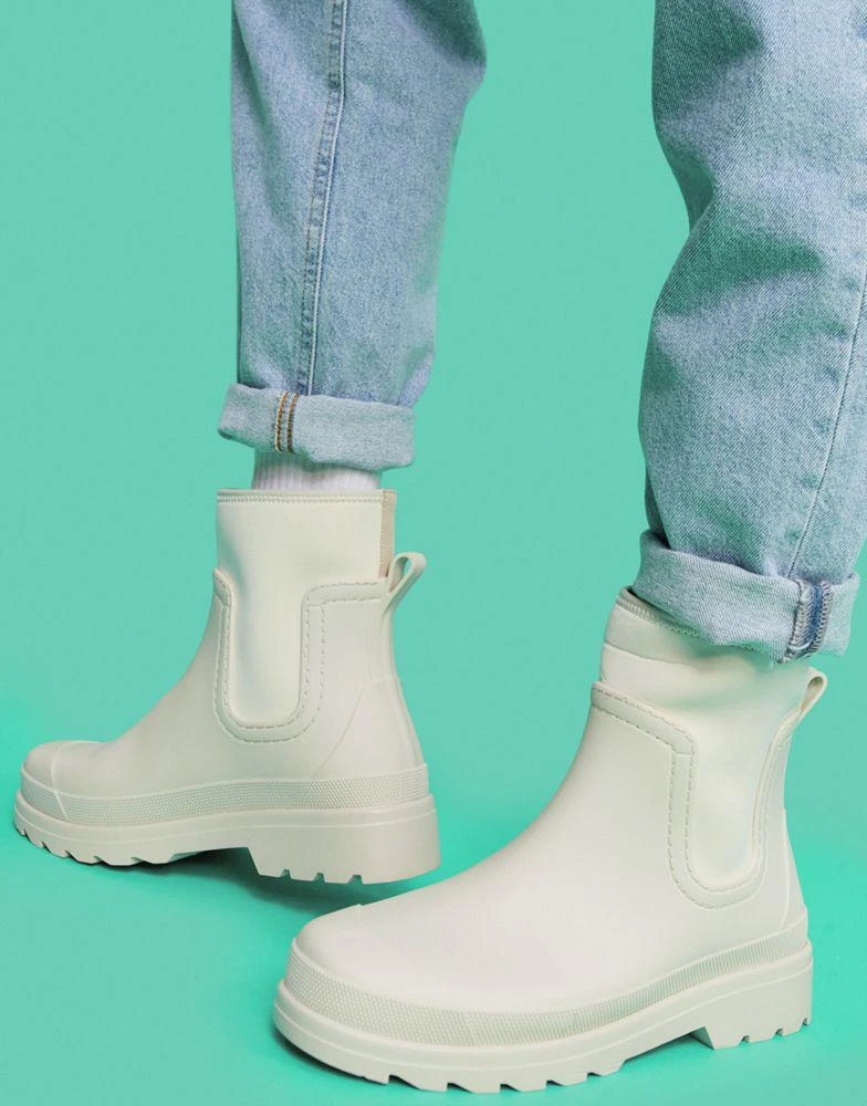 商品ASOS|ASOS DESIGN ankle length wellington boot in beige,价格¥133,第1张图片