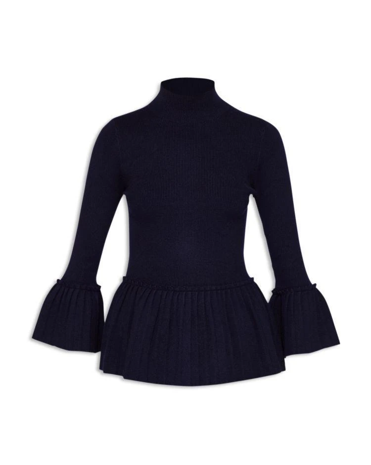 商品Ted Baker London|Lislie Pleat-Detail Rib-Knit Sweater,价格¥1081,第4张图片详细描述