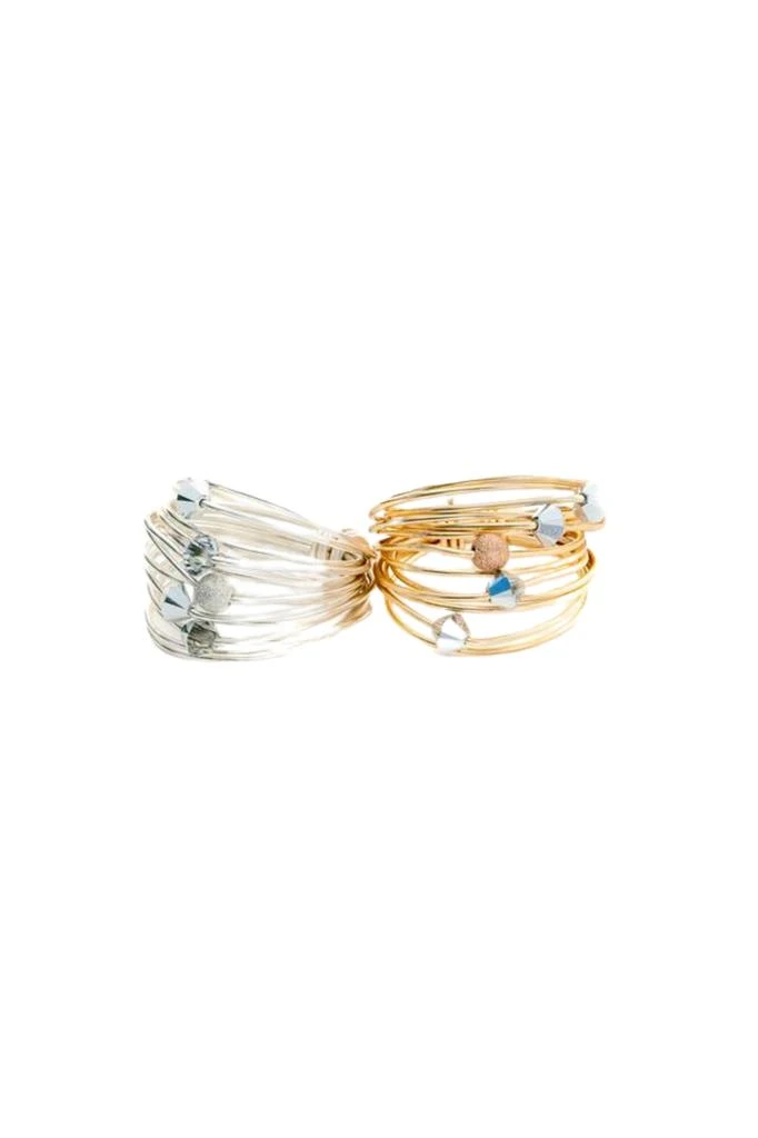 商品A Blonde and Her Bag|Marcia Wire Wrap Ring with Grey Comet Swarovski Crystals,价格¥194,第4张图片详细描述
