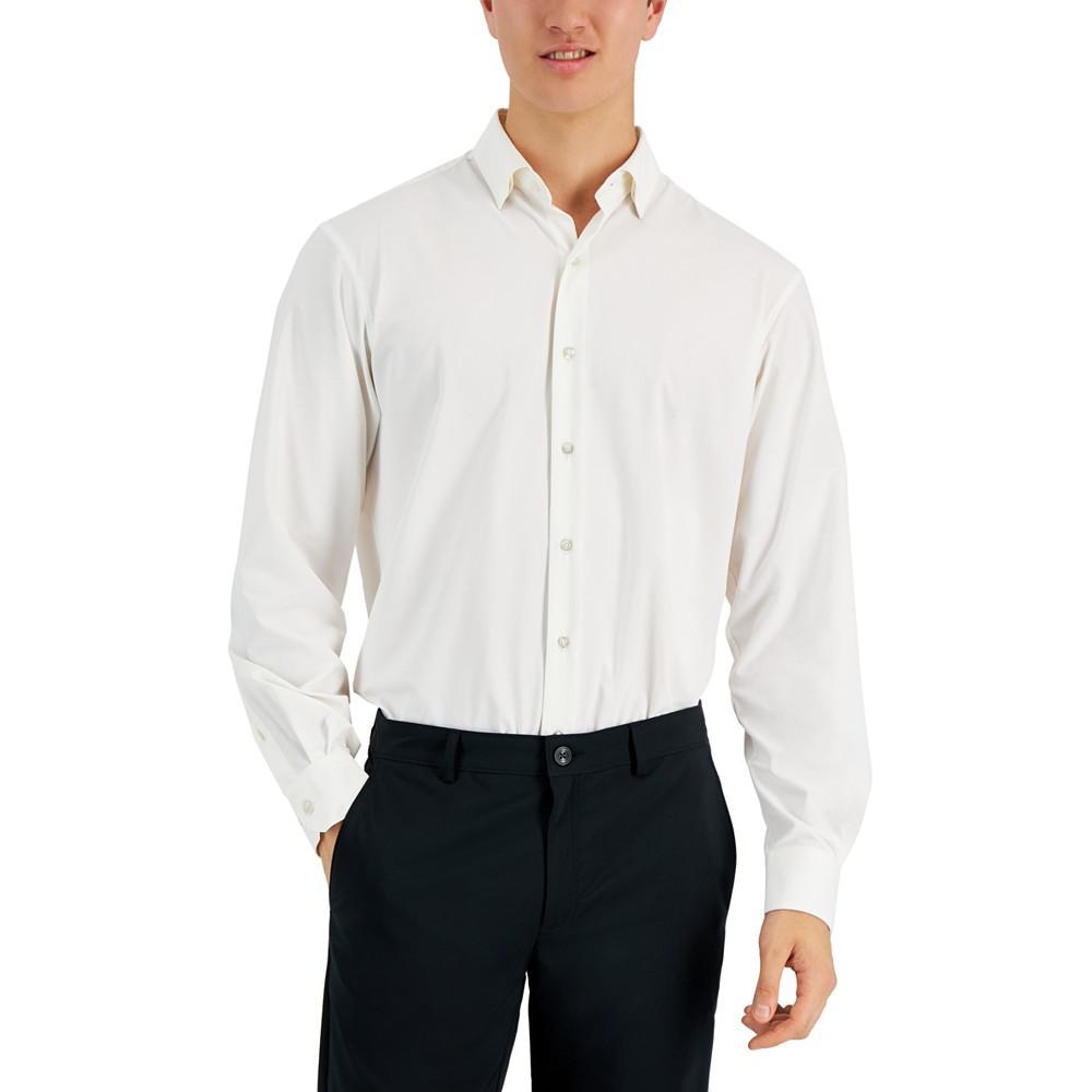 商品Alfani|Men's Regular Fit Travel Ready Knit Solid Dress Shirt, Created for Macy's,价格¥485,第1张图片