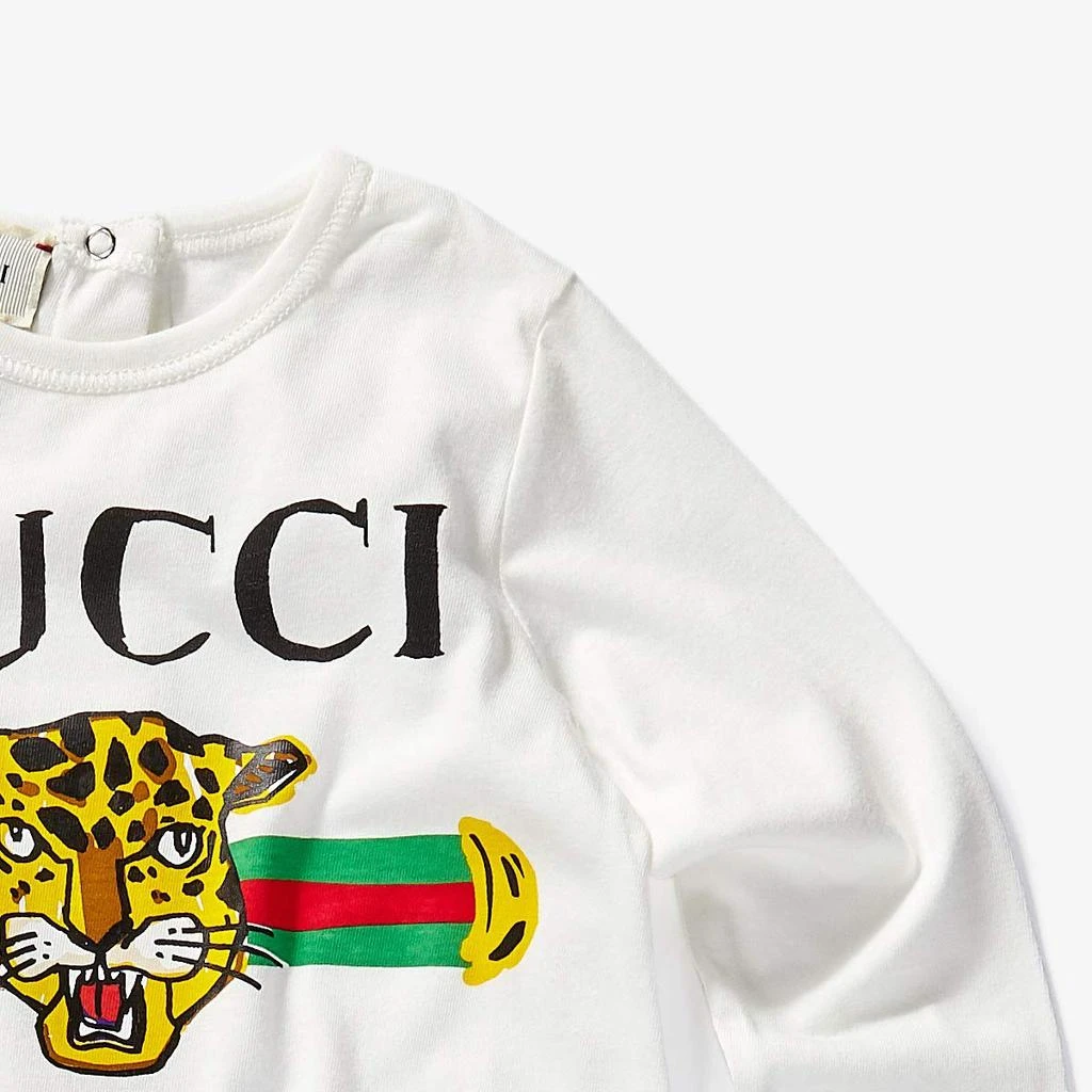 商品Gucci|Feline Long Sleeve All-In-One One-Piece (Infant),价格¥1803,第3张图片详细描述