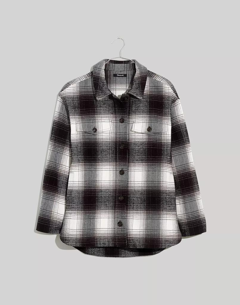 商品Madewell|Twill Flannel Shirt-Jacket in Windowpane Plaid,价格¥872,第7张图片详细描述