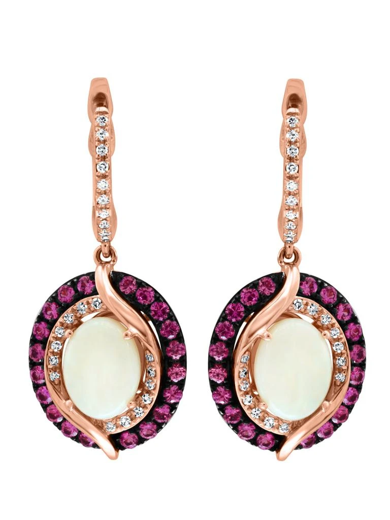 商品Effy|14K Rose Gold Diamond Opal Sapphire Earrings,价格¥14824,第1张图片