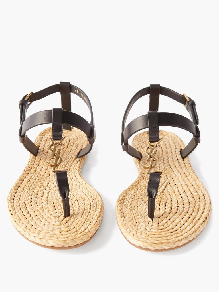 商品Yves Saint Laurent|Cassandre T-bar leather sandals,价格¥4799,第7张图片详细描述