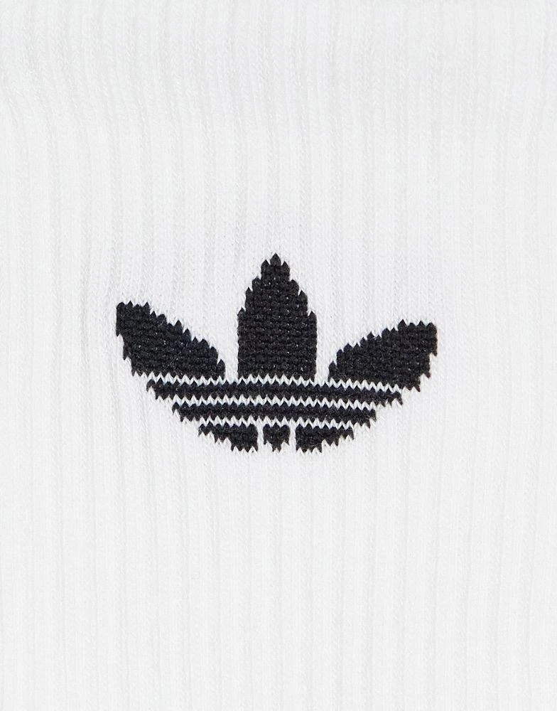 商品Adidas|adidas Originals adicolor Trefoil 3 pack ankle socks in white,价格¥122,第4张图片详细描述