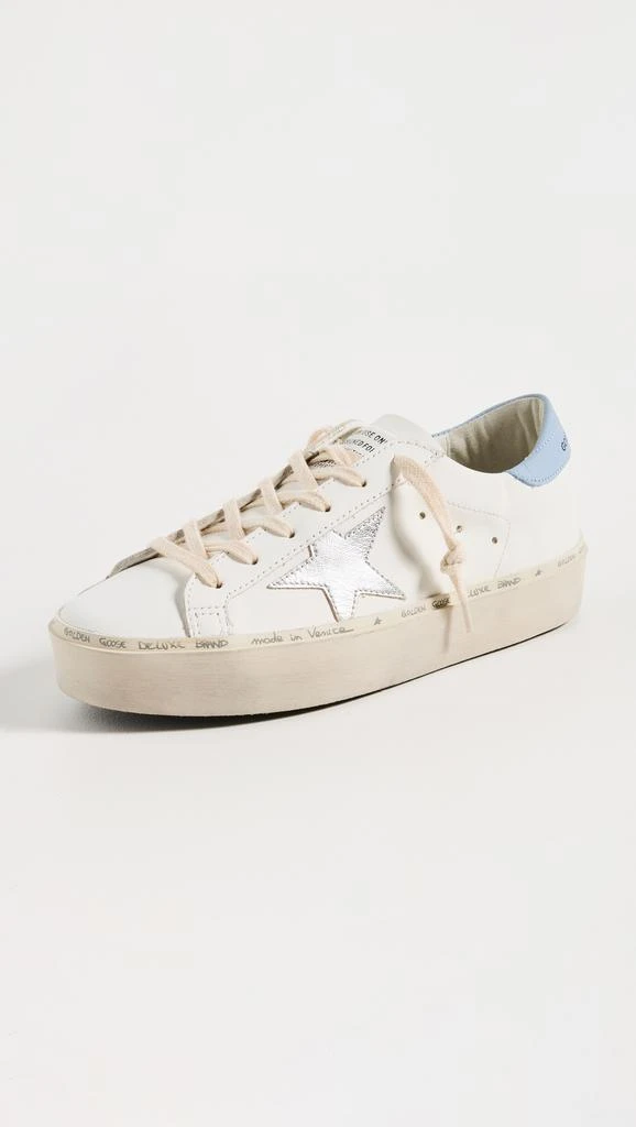 商品Golden Goose|Golden Goose 星星皮革高鞋面和鞋跟层压星星运动鞋,价格¥4418,第2张图片详细描述