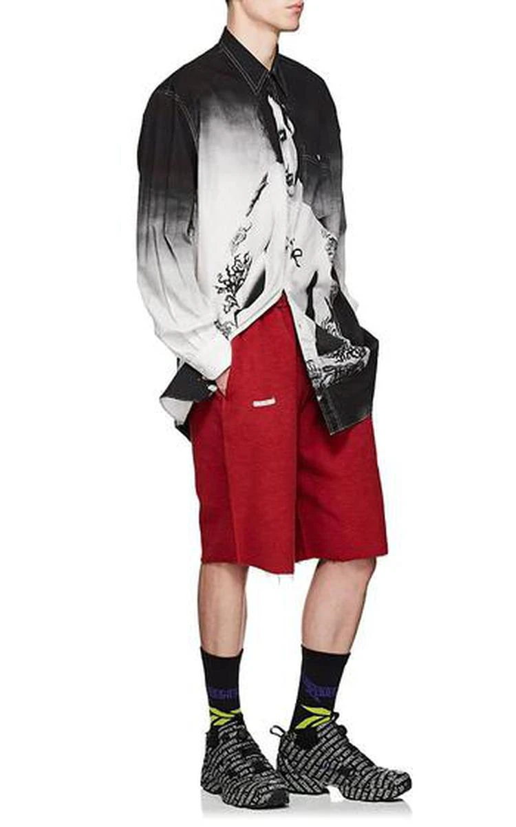 商品Vetements|Cotton-Blend Inside-Out Drop-Rise Shorts,价格¥5156,第2张图片详细描述