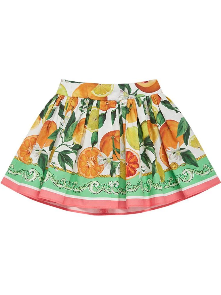 商品Dolce & Gabbana|Flower Print Cotton Skirt W/diaper Cover,价格¥3594,第1张图片