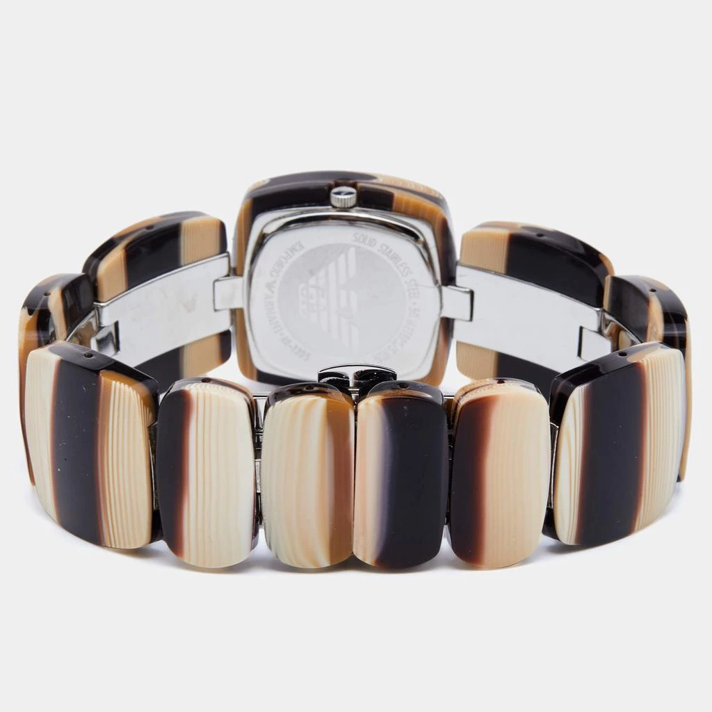 商品[二手商品] Emporio Armani|Emporio Armani Champagne Acrylic Stainless Steel Donna AR1305 Women's Wristwatch 27 mm,价格¥938,第5张图片详细描述