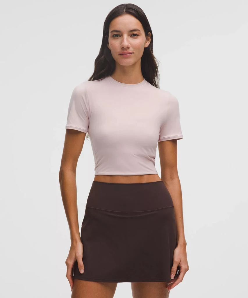商品Lululemon|Wundermost Ultra-Soft Nulu Crewneck Cropped T-Shirt,价格¥246,第1张图片
