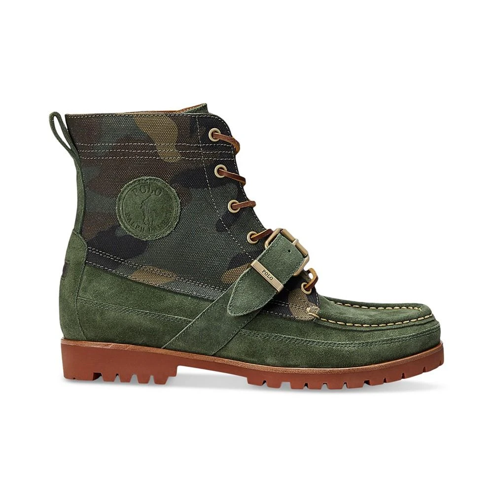 商品Ralph Lauren|Men's Ranger Suede & Camo Canvas Boot,价格¥699,第3张图片详细描述