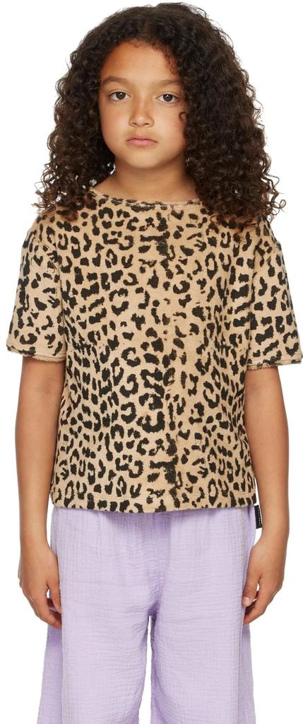 商品Daily Brat|Kids Beige Leopard Towel T-Shirt,价格¥150,第1张图片