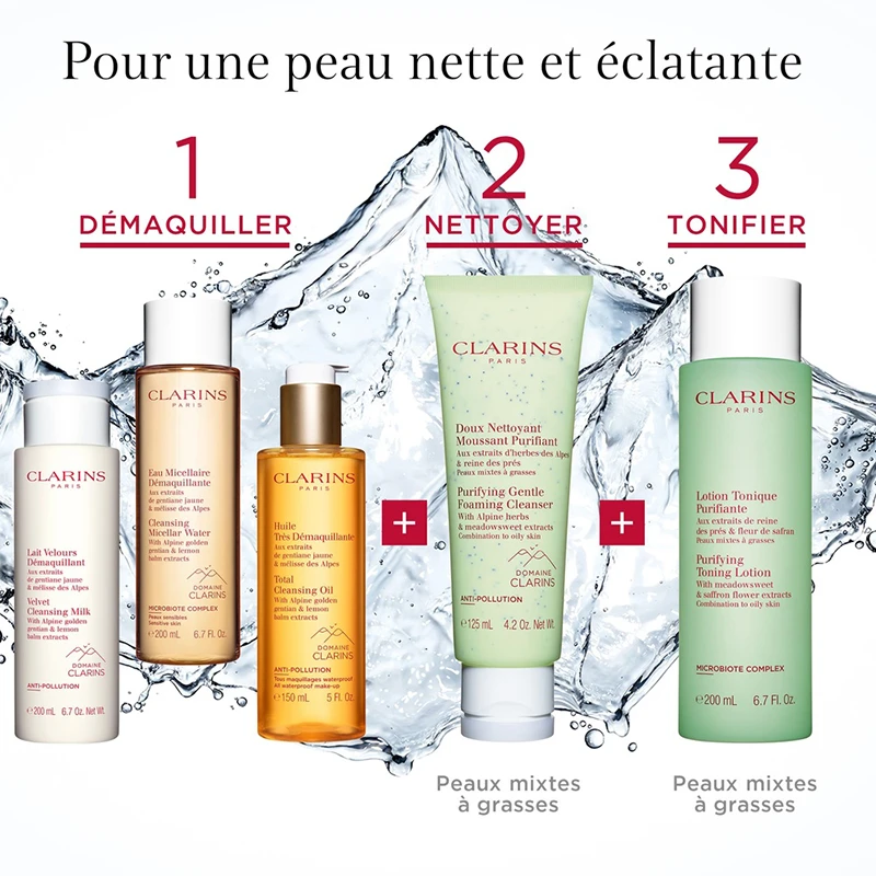 Clarins娇韵诗平衡控油系列组合套装 洁面125ml+绿水400ml+凝露50ml 商品