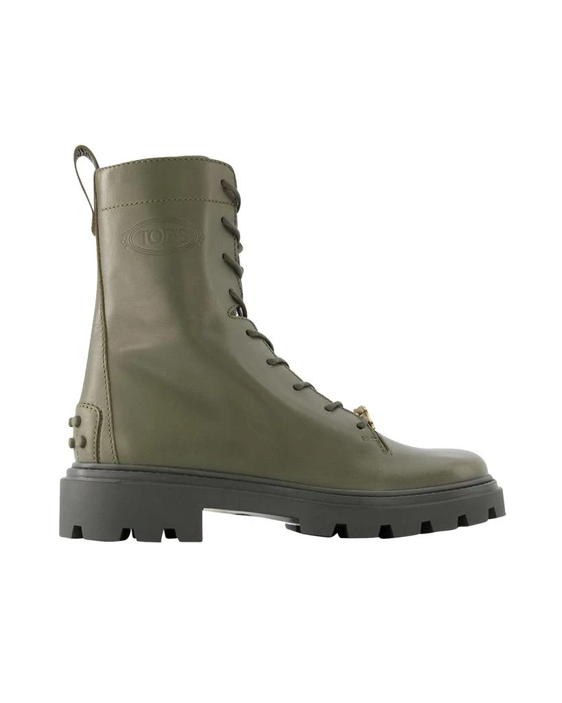 商品Tod's|Gomma Pesante Boots - Tod's - Leather - Khaki,价格¥8465,第1张图片