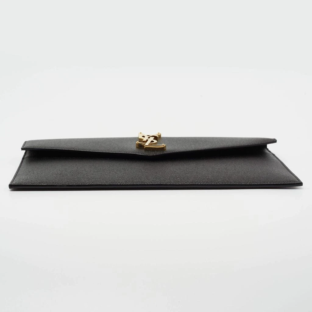 Saint Laurent Black Grained Leather Medium Uptown Clutch 商品