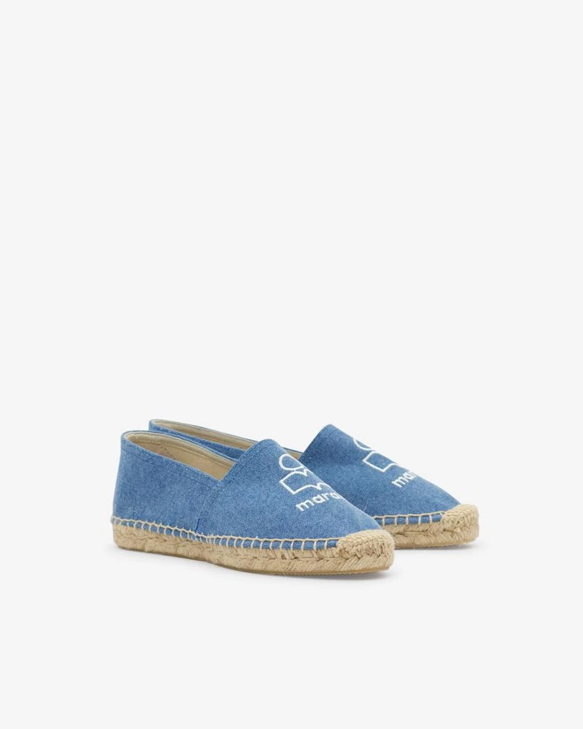 商品Isabel Marant|ISABEL MARANT, CANAE LOGO CANVAS ESPADRILLES - Women - Blue - 37,价格¥1489,第1张图片