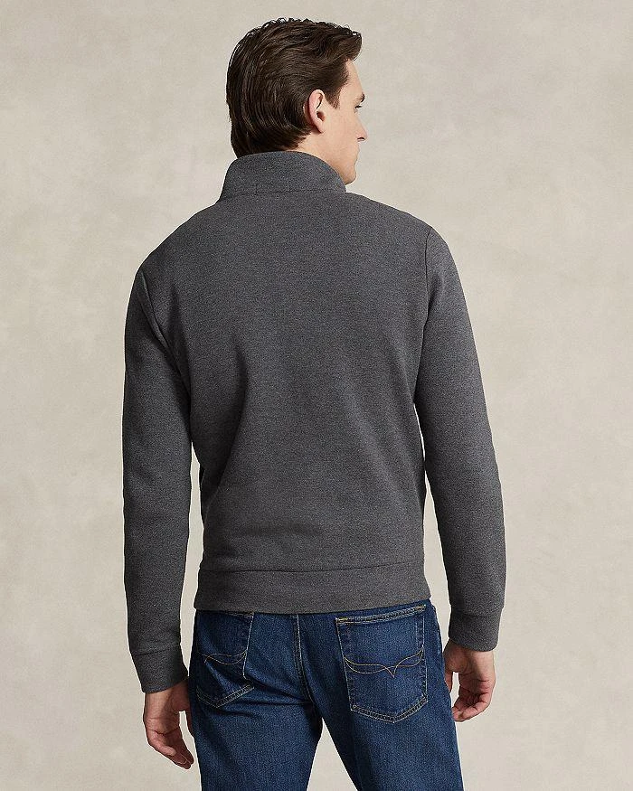 商品Ralph Lauren|Cotton Blend Double Knit Mesh Quarter Zip Mock Neck Sweatshirt,价格¥582,第3张图片详细描述