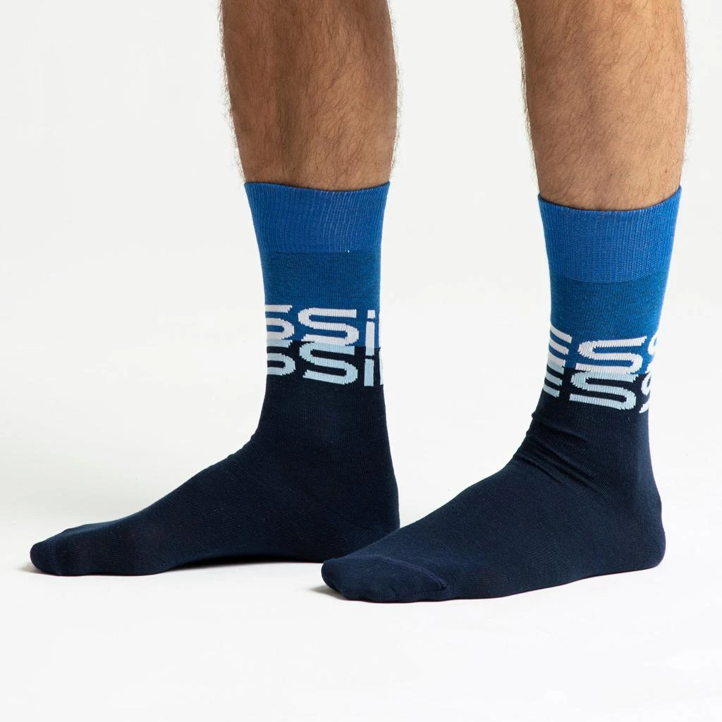 商品Marcyn|Messi Ocean Navy Calf Socks,价格¥75,第1张图片