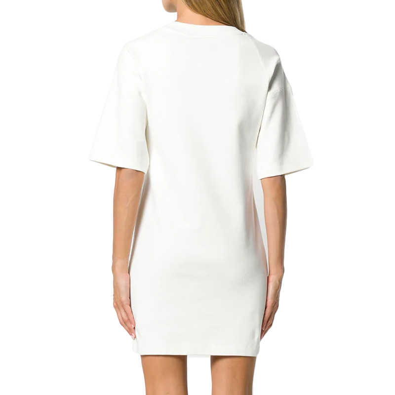 Moschino 莫斯奇诺 女士白色棉质T恤式连衣裙 EV0444-5526-1002商品第3张图片规格展示