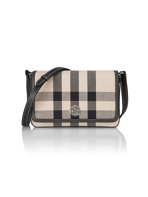 商品Burberry|Hampshire Check Canvas Crossbody Bag,价格¥7884,第1张图片