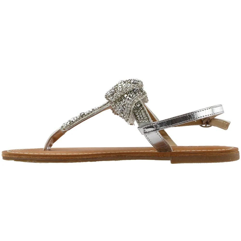 商品Dolce by Mojo Moxy|Sienna Rhinestone Flat T-Strap Sandals,价格¥74,第4张图片详细描述