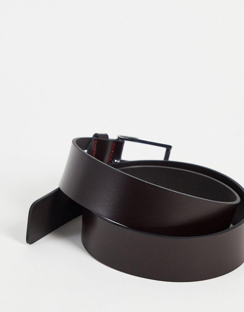 Hugo Giaspo leather belt in brown商品第4张图片规格展示