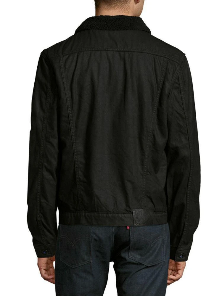 商品Calvin Klein|Faux Fur Accented Button Front Cotton Jacket,价格¥393,第2张图片详细描述