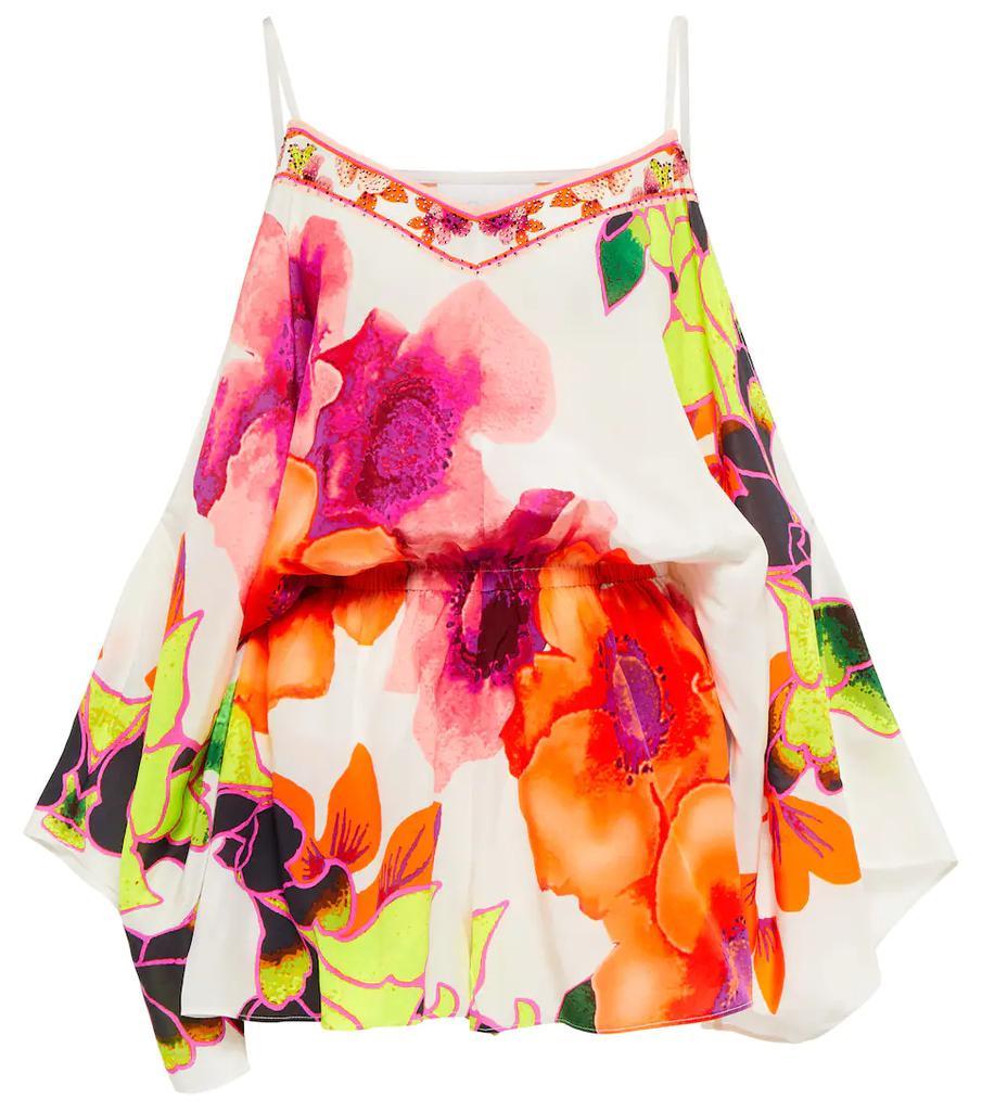 商品Camilla|Pretty As A Poppy floral silk playsuit,价格¥3620,第1张图片