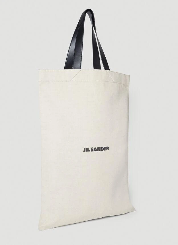 商品Jil Sander|Flat Shopper Large Tote Bag in Beige,价格¥2730,第3张图片详细描述