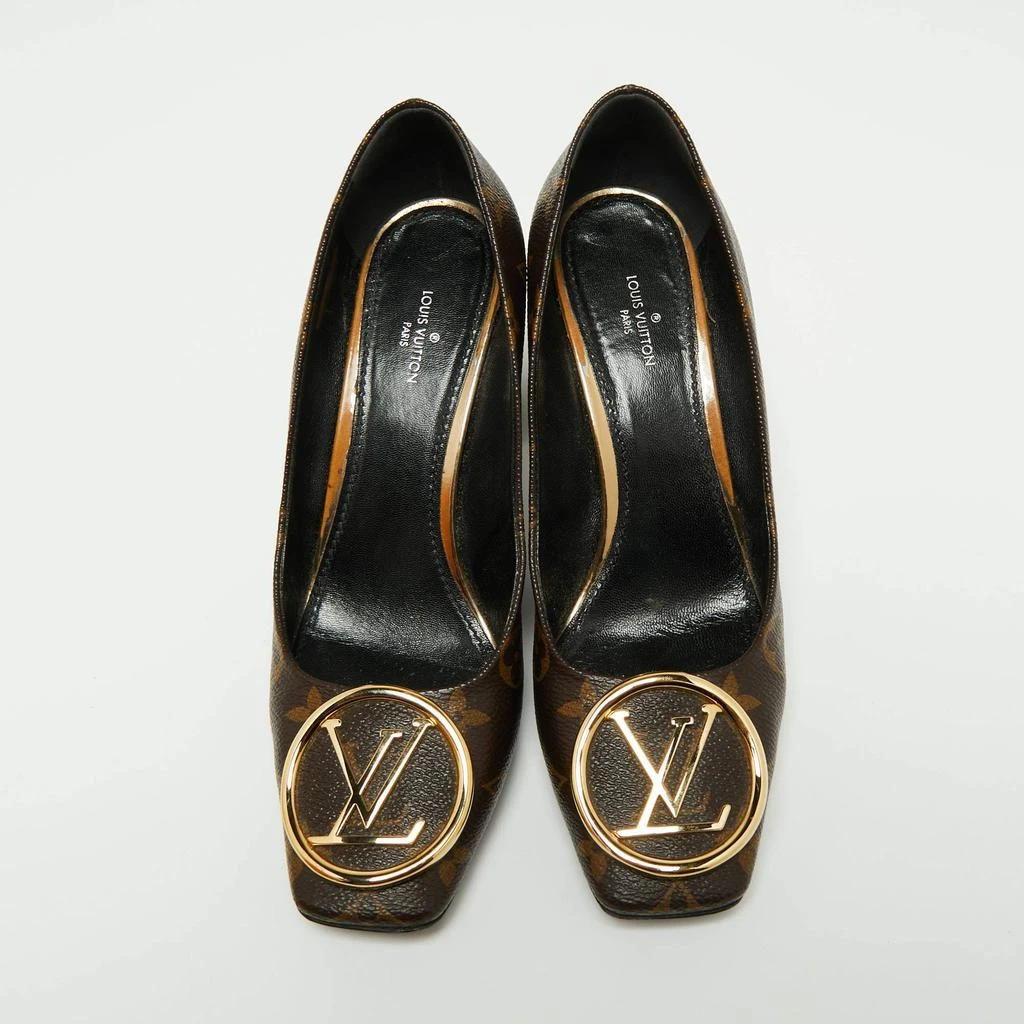 商品[二手商品] Louis Vuitton|Louis Vuitton Brown Monogram Canvas Madeleine Pumps Size 38,价格¥5384,第3张图片详细描述