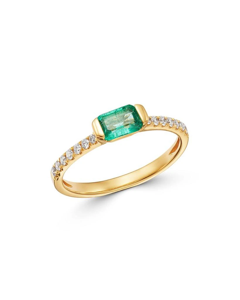 商品Bloomingdale's|Emerald & Diamond Ring in 14K Yellow Gold - Exclusive,价格¥7185,第1张图片