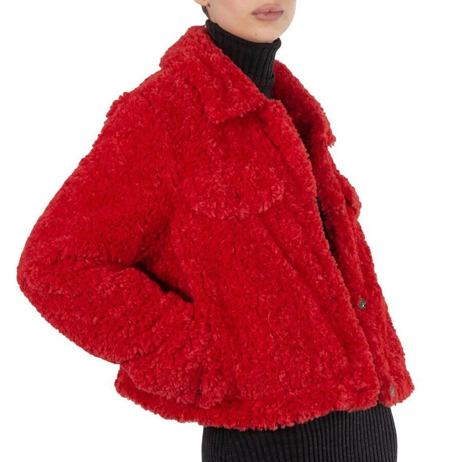 商品Michael Kors|Ladies Faux Sherpa Trucker Jacket In Red,价格¥1157,第2张图片详细描述