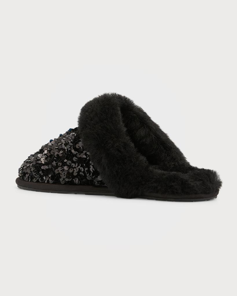 商品UGG|Scuffette Sequin Shearling Flat Slippers,价格¥357,第5张图片详细描述