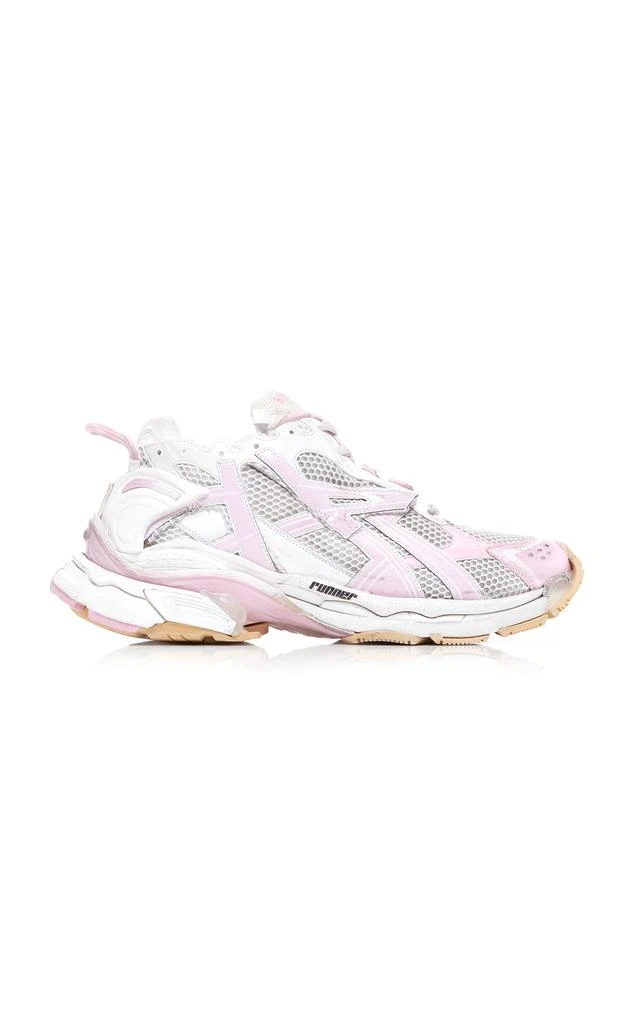 商品Balenciaga|Balenciaga - Women's Runner Distressed Mesh and Rubber Sneakers - Pink - IT 36 - Moda Operandi,价格¥4843,第1张图片