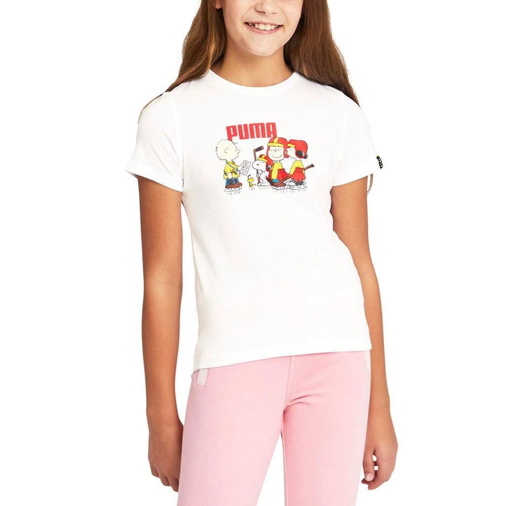 商品Puma|Peanuts Crew Neck Short Sleeve T-Shirt (Toddler-Youth),价格¥83,第1张图片详细描述