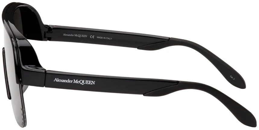 商品Alexander McQueen|Black Shield Sunglasses,价格¥1165,第3张图片详细描述