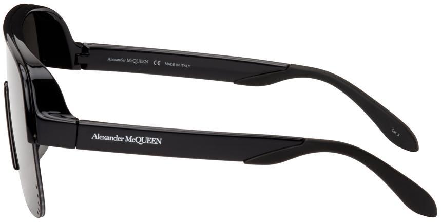 商品Alexander McQueen|Black Shield Sunglasses,价格¥2180,第5张图片详细描述