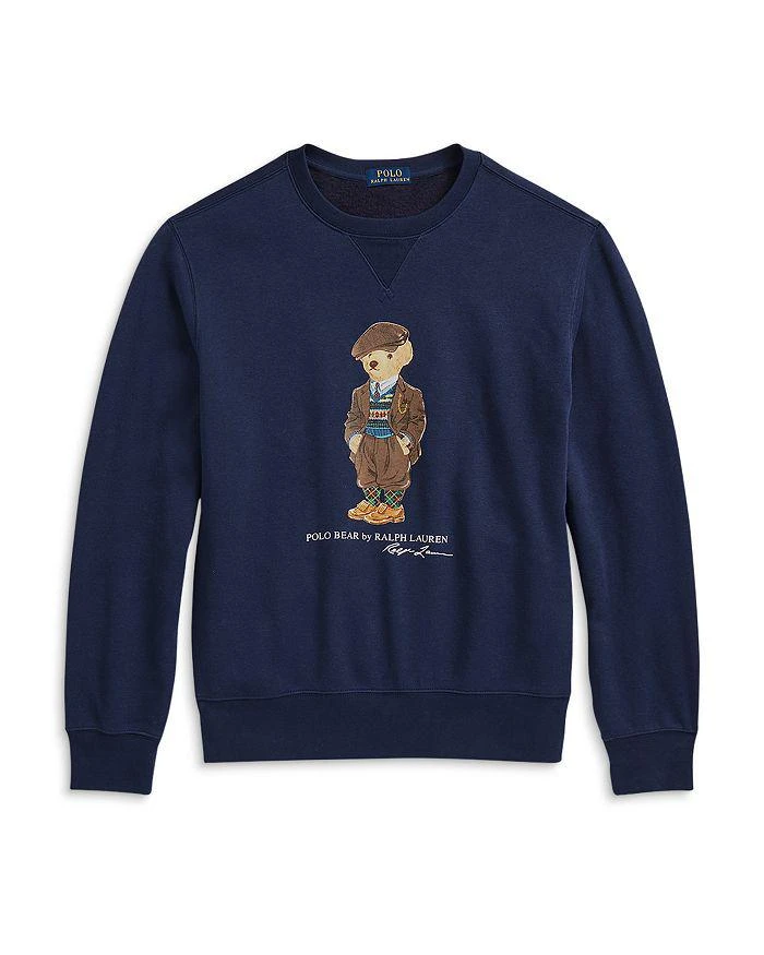 Cotton Blend Fleece Polo Bear Print Crewneck Sweatshirt 商品