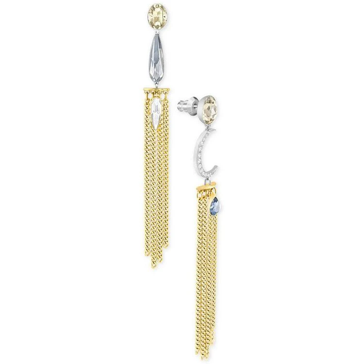 商品Swarovski|Two-Tone Multi-Crystal Mismatch Linear Drop Earrings,价格¥891,第2张图片详细描述